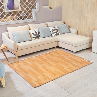 Verwarmde Vloermat - Elektrisch Kleed - Warmte Creëren - Snelle Verwarming - 100x200cm - Bruin