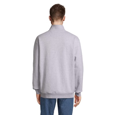 SOLS Uniseks Conrad Sweatshirt met Quarter Zip voor volwassenen (Grijze Melange)