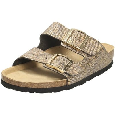 Rohde Dames Slipper - 5641-83 Naturel/Grijs - Maat 37