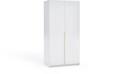 Kledingkast Apollonia zonder Spiegel 100 x 204 cm (wit, gouden handgrepen)