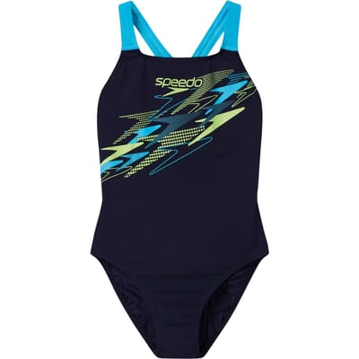 Speedo Medley Logo Medalist 1P Dames - Chloorbestendig Sportbadpak Dames - Kleurvast Badpak Dames - Zwempak Dames met Medalist-Rug - Zwart/Groen - 36