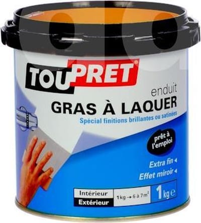 TOUPRET 1KG - Speciale coating lakplamuur voor glanzende oppervlakken - Geeft Spiegeleffect