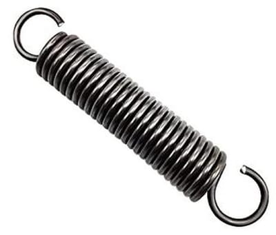 Trekveer met haken - Verlengingsveer - Schokabsorptie - Verstelbare lengte - 1.2 x 6 mm - Zilverkleurig