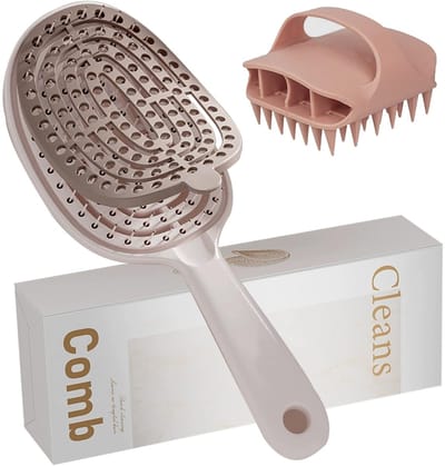 Dailygoods- Haarborstel Antiklit - Zelfreinigend - Ontwarren - Voor Krullend Haar - Voor Kinderen - Hygiënisch - 23 x 8 x 3,5 cm - Ontwarrende Borstel