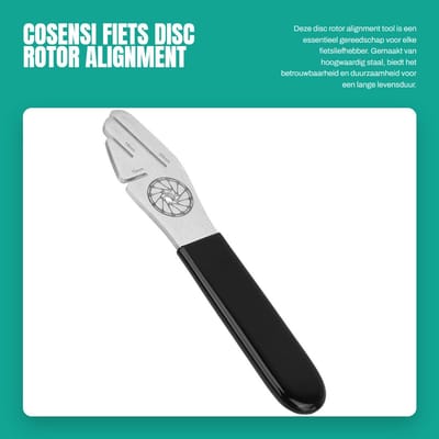 Dailygoods- Disc Rotor Alignment Tool - Fiets Remsleutel - Verstelbaar - Roestvrij Staal - Hoogwaardige Kwaliteit - Gecoat Handvat