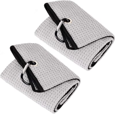 Golfhanddoek - Microvezel handdoek - Golfbaan schoonmaken - Wafelpatroon reinigt beter - 40x53 cm - Roze
