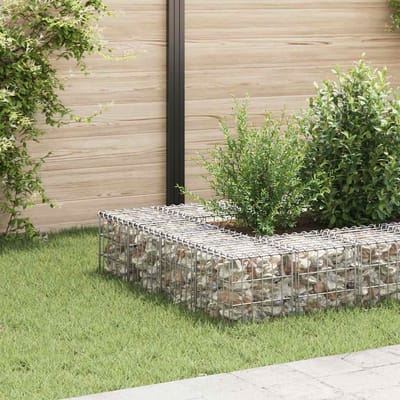 vidaXL - Gabion - plantenbak - verhoogd - kubus - 30x30x30 - cm - staaldraad