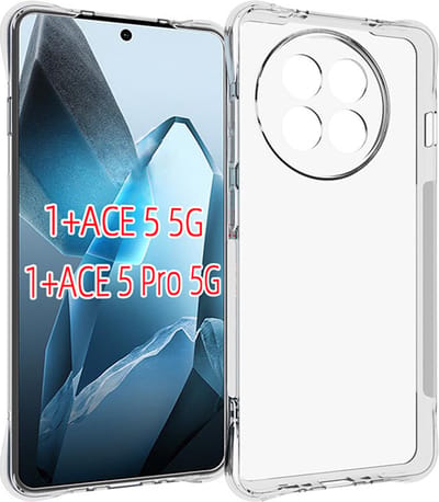 MobyDefend Hoesje - Geschikt voor OnePlus 13R - Transparante Shockproof TPU Backcover - Verstevigde Hoeken - Volledig Doorzichtig