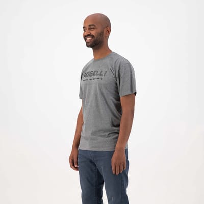 Rogelli Logo Heren Sportshirt - Korte Mouw - Grijs