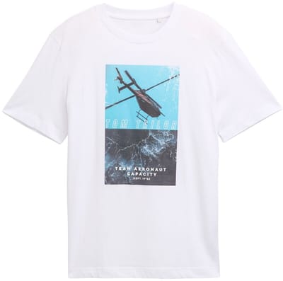 Tom Tailor - T-shirt met fotoprint - Maat XXXL - White