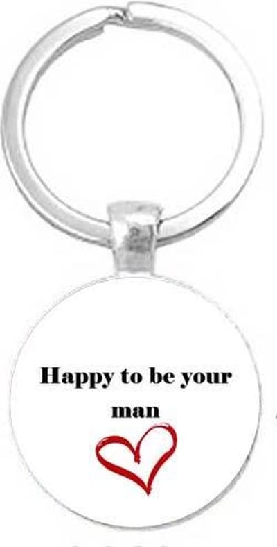 Akyol - happy to be youre man Sleutelhanger - Valentijnsdag - jou geliefde - Happy to be youre man - liefde - getrouwd - 2,5 x 2,5 CM