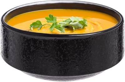 Secret de Gourmet Soepkommen/serveer schaaltjes - Loft - keramiek - D15 x H7 cm - antraciet - Stapelbaar
