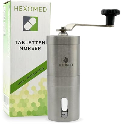 Tablettenvijzel voor pillen en medicijnen - Roestvrijstaal, Ergonomisch en makkelijk te gebruiken