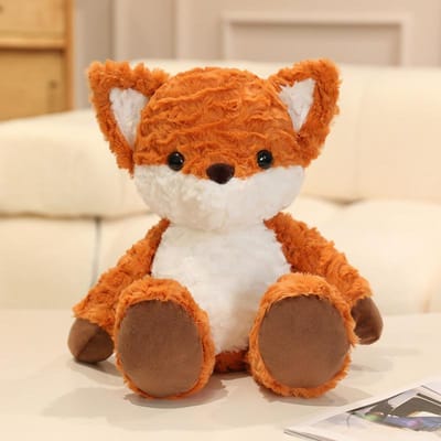 Schattige Kleine Vos Pop Rennen Kleine Vos Pop Kussen Lappenpop Pluche Speelgoed Meisje Verjaardagscadeau 45cm beige