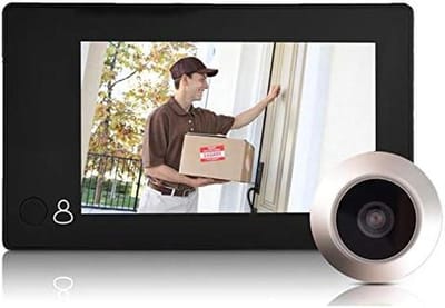 Videodeurbel - Digitale monitor - Thuisbeveiliging - Groothoek camera - 43 inch scherm - Zwart