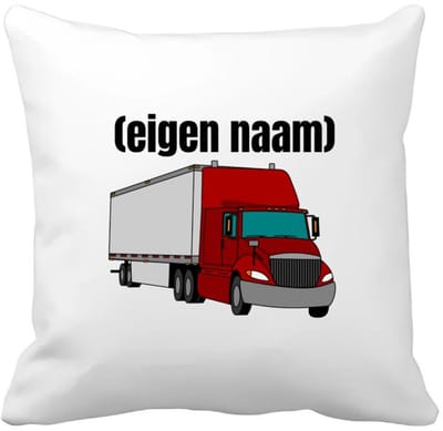 Akyol - rode vrachtwagen met eigen naam Kussen hoes - Vrachtwagen chauffeur - vrachtauto chauffeurs - iemand die houdt van vrachtwagens - verjaardag - cadeau - kado - geschenk - 40 bij 40 cm