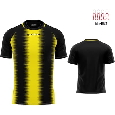 Sport-T-shirt Givova Streep Geel-zwart - L