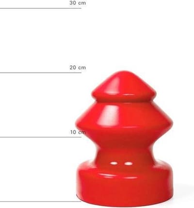 All Red Anaal Dildo 19 x 14,5 cm - rood