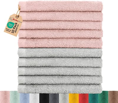 Dailygoods- Gastendoekjes Set van 10 - Badstof 30 x 50 cm - 100% Katoen - Absorberend - Slijtvast - Onderhoudsarm - Handdoeken
