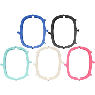 5 Pièces Cadre de Sac Fermoir Baiser Verrou Coloré Plastique Courbé Accessoires de Sac DIY 16cm blue