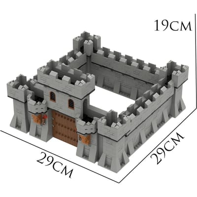 Château médiéval de haute qualité Zone urbaine de haute qualité Mur de haute qualité Porte de haute qualité Chevalier de haute qualité Figurines de haute qualité