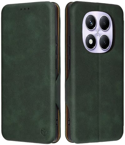 Hoesje geschikt voor Xiaomi Redmi Note 14 Pro 4G - Techsuit Safe+ Book Wallet Case - Donkergroen