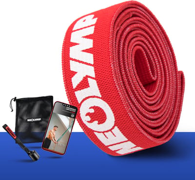 NEOLYMP Lang fitnessband van stof– Weerstandsniveau 1, trainingsband voor krachttraining