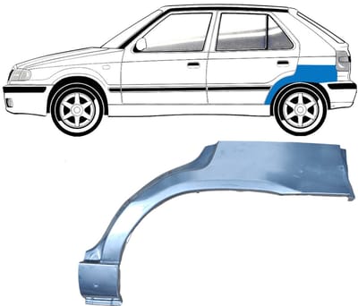 Reparatiepaneel achterspatbord voor Skoda Felicia 1994-2001 / Links