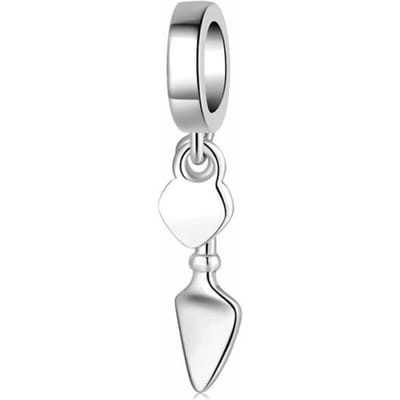 925 Sterling Zilver Pannenkoekschep Klopper Spatel Hangers Charms Passend op Originele Designer Bedelarmband Sieraden Maken white