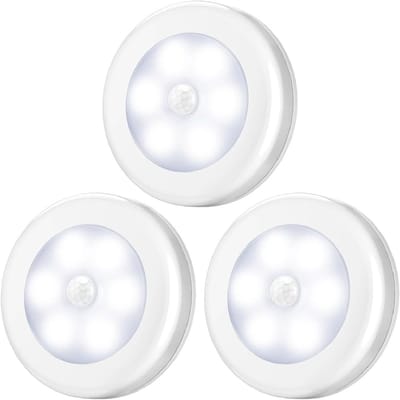 longziming -LED Nachtlamp – Automatisch Aan/Uit met Bewegings- en Lichtsensor – Zelfklevend en Magnetisch – Energiezuinig voor Kasten, Trappen, Slaapkamer en Badkamer - 3 stuks