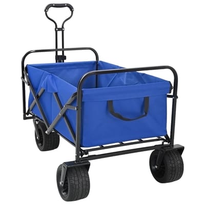 vidaXL - Vouwwinkelwagentje - 89 - x - 63 - x - 96 - cm - Blauw - 200 - kg