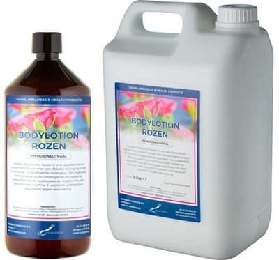 Bodylotion Rozen 1 liter - hervulbaar + Jerrycan 5 liter navulling