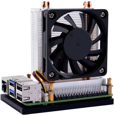 Dailygoods - Dailygoody - Raspberry Pi 5 koeler - Actieve koeler met ventilator - Aluminium - Koelprestaties - Geschikt voor Raspberry Pi 5 - Model EP-0224