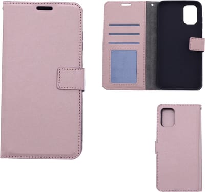 LuxeBass Hoesje geschikt voor Nokia G11/G21 - Boekhoesje met kaartvakken - Rose Goud gsm hoesje - telefoonhoes - telefoonhoesjes