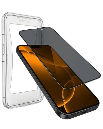 Screenprotector - Geschikt voor Apple iPhone 16 Pro - Met Installatie Kit - Privacy Filter - Flexibel Glas - Beschermglas - Tempered Glass - Screen Protector