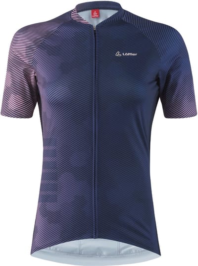 Loeffler fietsshirt korte mouwen W Bike Jersey FZ Classy HotBond® - Donker Blauw
