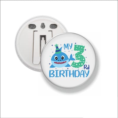 Button Met Clip 58 MM - My 3rd Birthday
