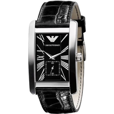Emporio Armani AR0143 Klassiek Zwart Herenhorloge