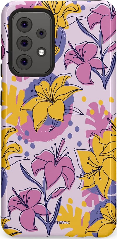 Casetastic Hoesje Geschikt voor Samsung A52 (4G/5G/s) - Stijlvolle Beschermende Duo-layer Case - Flora Fantasia
