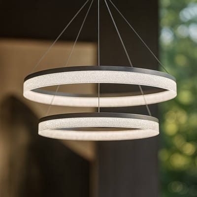 Milagro Lighting LED hanglamp Gala, zilver, metaal, Ø 60 cm, 4.000 K