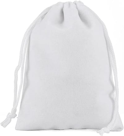 Grote zwarte fluwelen tas met trekkoord, set van 6, ideaal voor sieraden, cadeaus en opberging