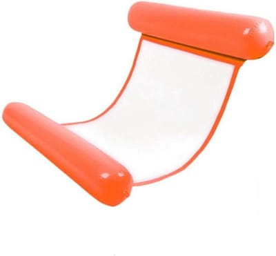 Opblaasbare Hangmat - Waterstoel Drijver - Ontspannen op Water - Veelzijdig Gebruik - 130x73cm - Oranje