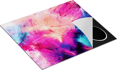 Chefcare Inductie Beschermer Abstracte Kunst - Artistieke Spattende Marmer - 60x50 cm - Afdekplaat Inductie - Kookplaat Beschermer - Inductie Mat
