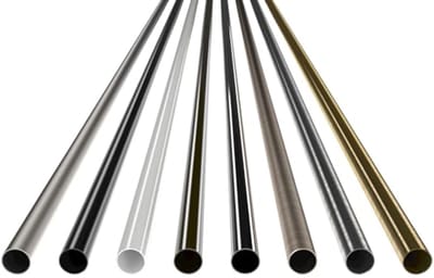 Metalen gordijnroede 200 cm - Zwart mat Stalen buis Ø 19 mm