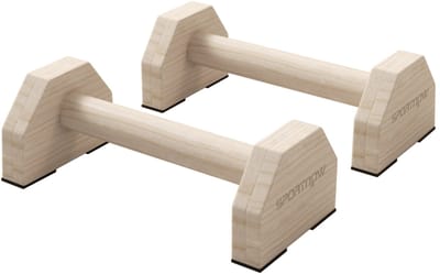 Push Up Bars - 30 x 13 x 10 cm - Opdruksteunen 2er Set - Antislip Tot 120 kg - Beukenhout - Naturel
