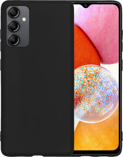 Hoesje - Geschikt voor Samsung Galaxy A14 - Sterk & Shockproof - Siliconen Case - Hoes Cover - Telefoonhoes - Zwart