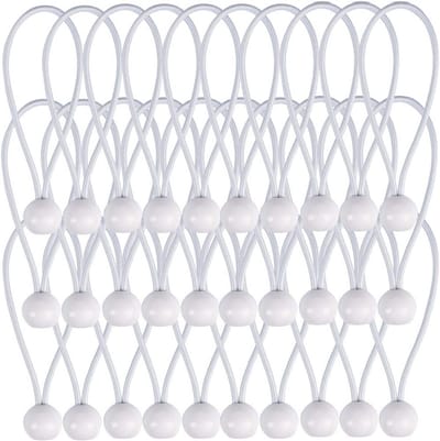 Bungeeballen Set - Spanbanden Koorden - Vastzetten Vracht - Zwaar Belastbaar - 4 Inch Lengte - Zwart