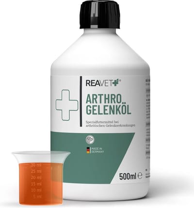 ReaVET - Artro Gewricht olie voor honden (500ml) - Verzorging van de gewrichten en het kraakbeen - Voor alle leeftijden en rassen geschikt