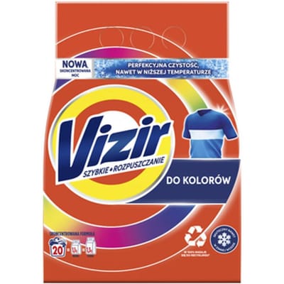 Vizir Kleurwaspoeder voor Gekleurde Stoffen 1,1 kg (20 Wasbeurten)
