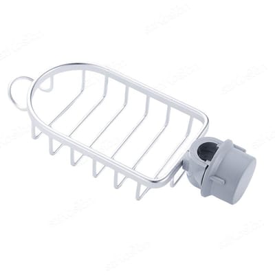 Verstelbare Kraan Afvoer Badkamer Plank Zwart Zilver Douche Opberg Houder Mand Keuken Benodigdheden Zeep Opbergrek white